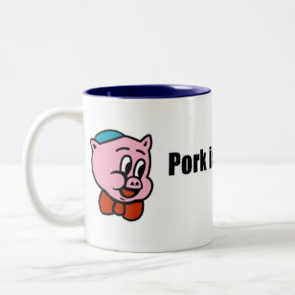 2 Couleurs Le porc est tasse cachère de 2-Ton