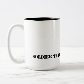 2 Couleurs Le SOLDAT DÉCHIRE la tasse de café