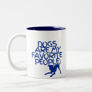 2 Couleurs Les chiens sont mon peuple préféré tasse aux accen