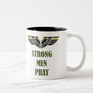 2 Couleurs Les hommes forts prient la tasse de café 11oz