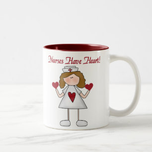 2 Couleurs Les infirmières ont la tasse de coeur