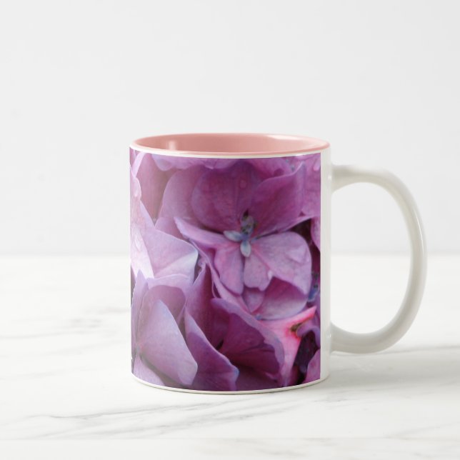 2 Couleurs L'hortensia fleurit tasse de café (Droit)