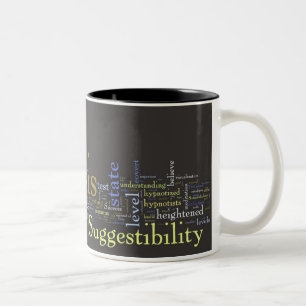 2 Couleurs L'hypnose fonctionne la tasse d'art de mot