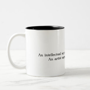 2 Couleurs L'intellectuel contre la tasse de Bukowski