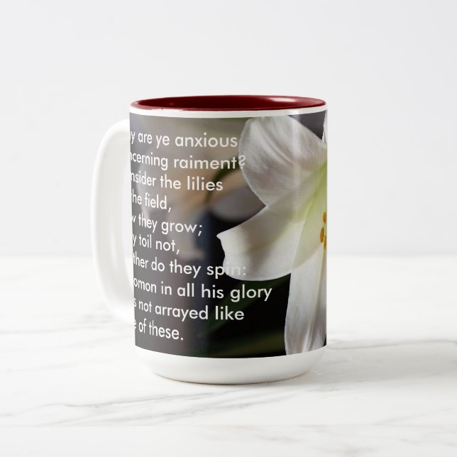 2 Couleurs Lis du champ - tasse (Devant gauche)