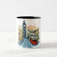 Londres Angleterre ville scape café tasse