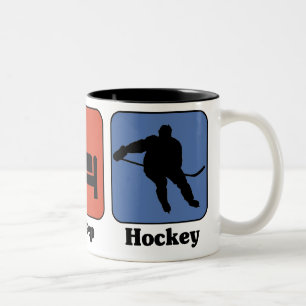 2 Couleurs Mangez la tasse d'hockey de sommeil