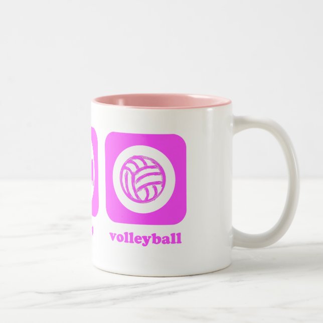 2 Couleurs Mangez. Sommeil. Volleyball. Tasse (Droit)