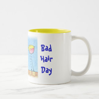 2 Couleurs Mauvaise tasse de jour de cheveux