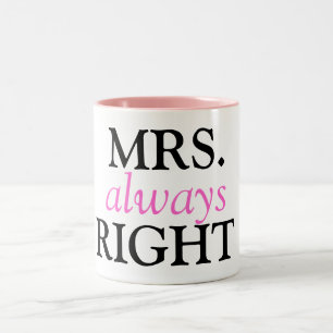 2 Couleurs Mme tasse en céramique toujours DROITE
