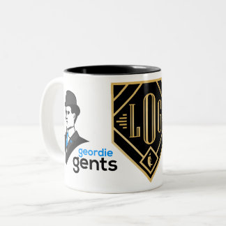 2 Couleurs Monsieurs de Geordie - tasse de café de logo de FF