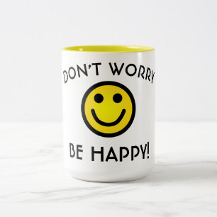 2 Couleurs Ne vous inquiétez pas, soyez tasse heureuse