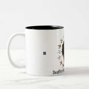 2 Couleurs Noir, Femme Sourde tasse dans le design ASL.