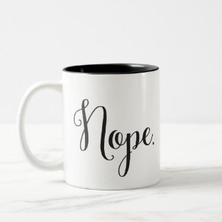 2 Couleurs Nope. manuscrit chic de la tasse |