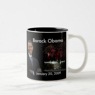 2 Couleurs Obama Congrats - tasse de jour d'inauguration