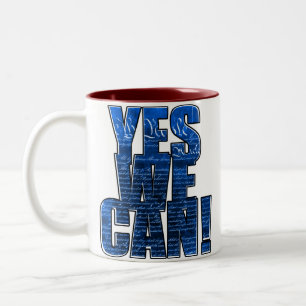 2 Couleurs "Oui nous pouvons !" TASSE D'OBAMA 2008