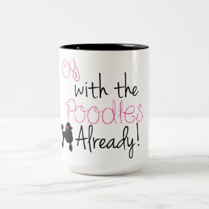 2 Couleurs Oy avec de caniche la tasse déjà - filles de