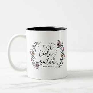 2 Couleurs Pas aujourd'hui, tasse de café de Satan, tasse