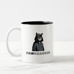 2 Couleurs PAWSSASSIN - Tasse à café Hood Cat