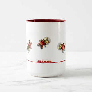 2 Couleurs "Perdu tasse de café dans quart de cercle gamma"