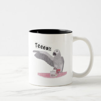 2 Couleurs Perroquet Teeea de gris africain ! ! Tasse de thé