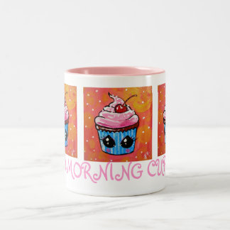 2 Couleurs Petit gâteau bonjour ! TASSE