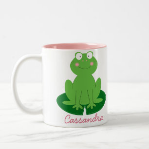 2 Couleurs Petit tasse personnalisée par Froggy mignon