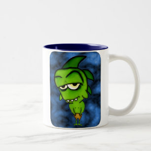 2 Couleurs Petite tasse verte de monstre