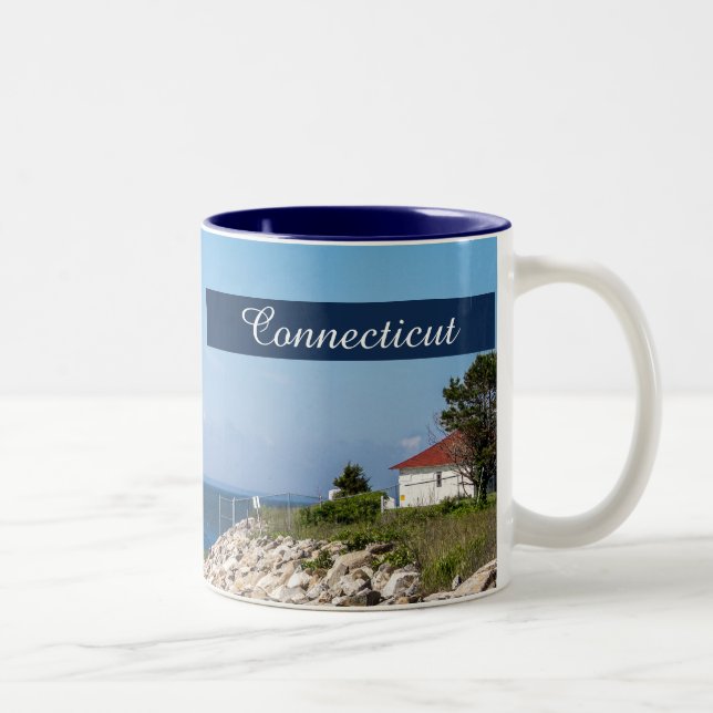 2 Couleurs Plages du Connecticut et tasse de phare (Droit)