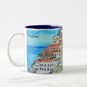 2 Couleurs Positano, tasse de l'Italie