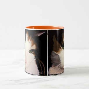 2 Couleurs "Priscilla" la tasse de chat de calicot