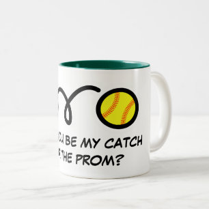 2 Couleurs Promposal à softball ou cadeau de tasse à café 