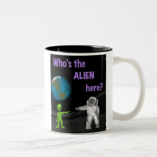 2 Couleurs Qui est l'alien ici ? tasse