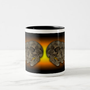 2 Couleurs Rangée de tasse de crânes