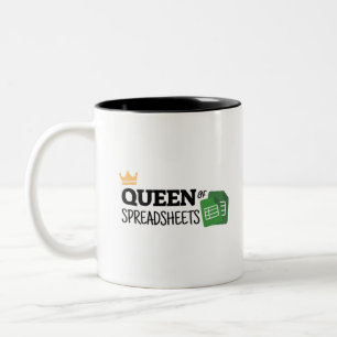 2 Couleurs Reine des feuilles de calcul Tone deux tones tasse