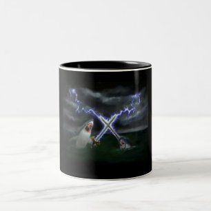 2 Couleurs Requin contre la tasse de Narwhal