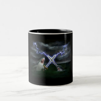 2 Couleurs Requin contre la tasse de Narwhal
