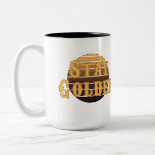 2 Couleurs Restez doré vintage tasse à café à deux tons