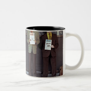 2 Couleurs Rétro réveillez-vous ! Tasse des témoins de