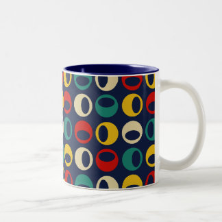 2 Couleurs Rétro tasse de café moderne fraîche de sphères