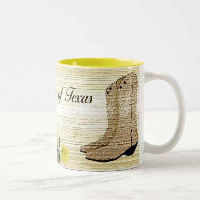 2 Couleurs Rose jaune de tasse du Texas (Droit)