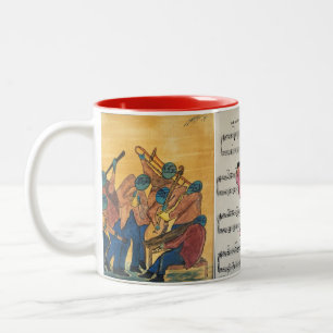 2 Couleurs Série rouge jazz combo tasse à café