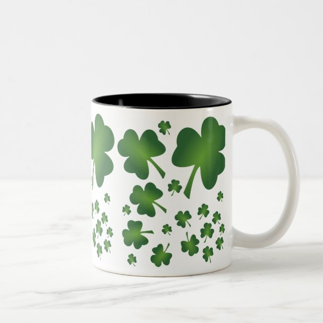 2 Couleurs Shamrocks - tasse du jour de St Patrick (Droit)