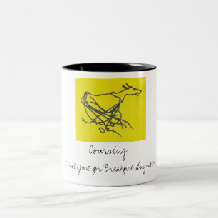 2 Couleurs Sighthound chassant la tasse