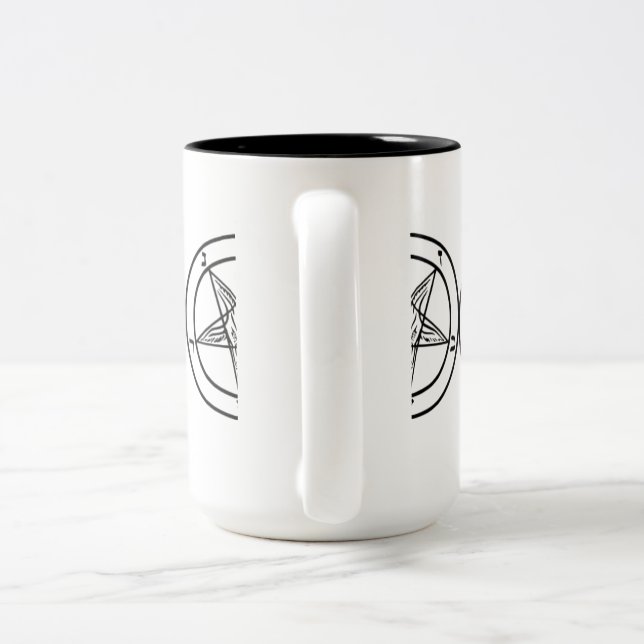 2 COULEURS SIGIL DE TASSE À DEUX TONS DE BAPHOMET (Poignée)