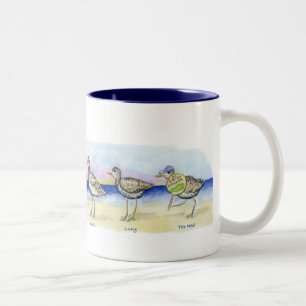 2 Couleurs six bécasseaux sur une tasse