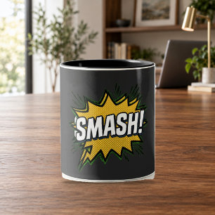 2 Couleurs SMASH! Tasse Comic Pop Art