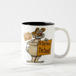 2 Couleurs soixante-cinquième Tasse de cadeaux d'anniversair