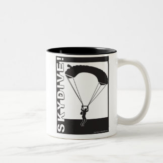 2 Couleurs Sous l'auvent SkyDive ! Tasse