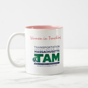 2 Couleurs TAM Femmes dans le camionnage Tasse Café bicolore